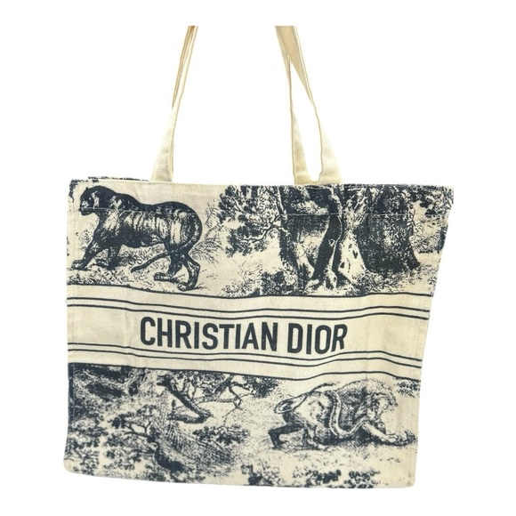 Dior Dioriviera Jute Novelty Tote with bottom board - Picture 8 of 14